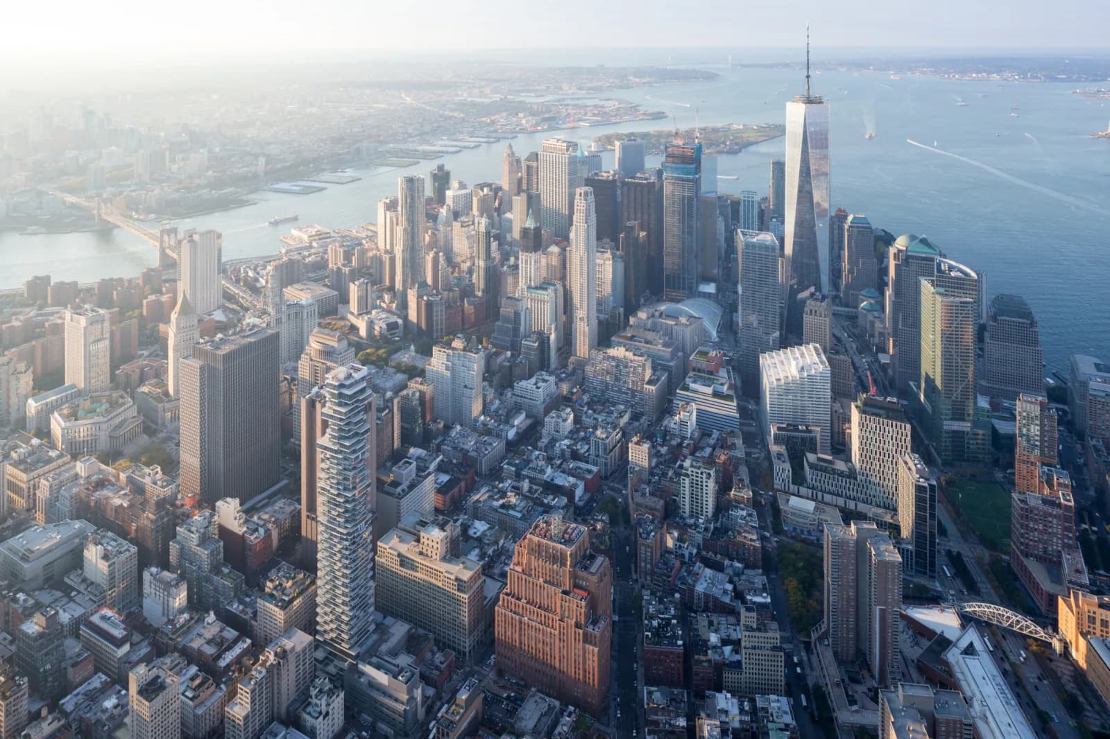 56 Leonard Street: 56 Leonard Street’in Aşağı Manhattan ve kıyı içindeki konumu