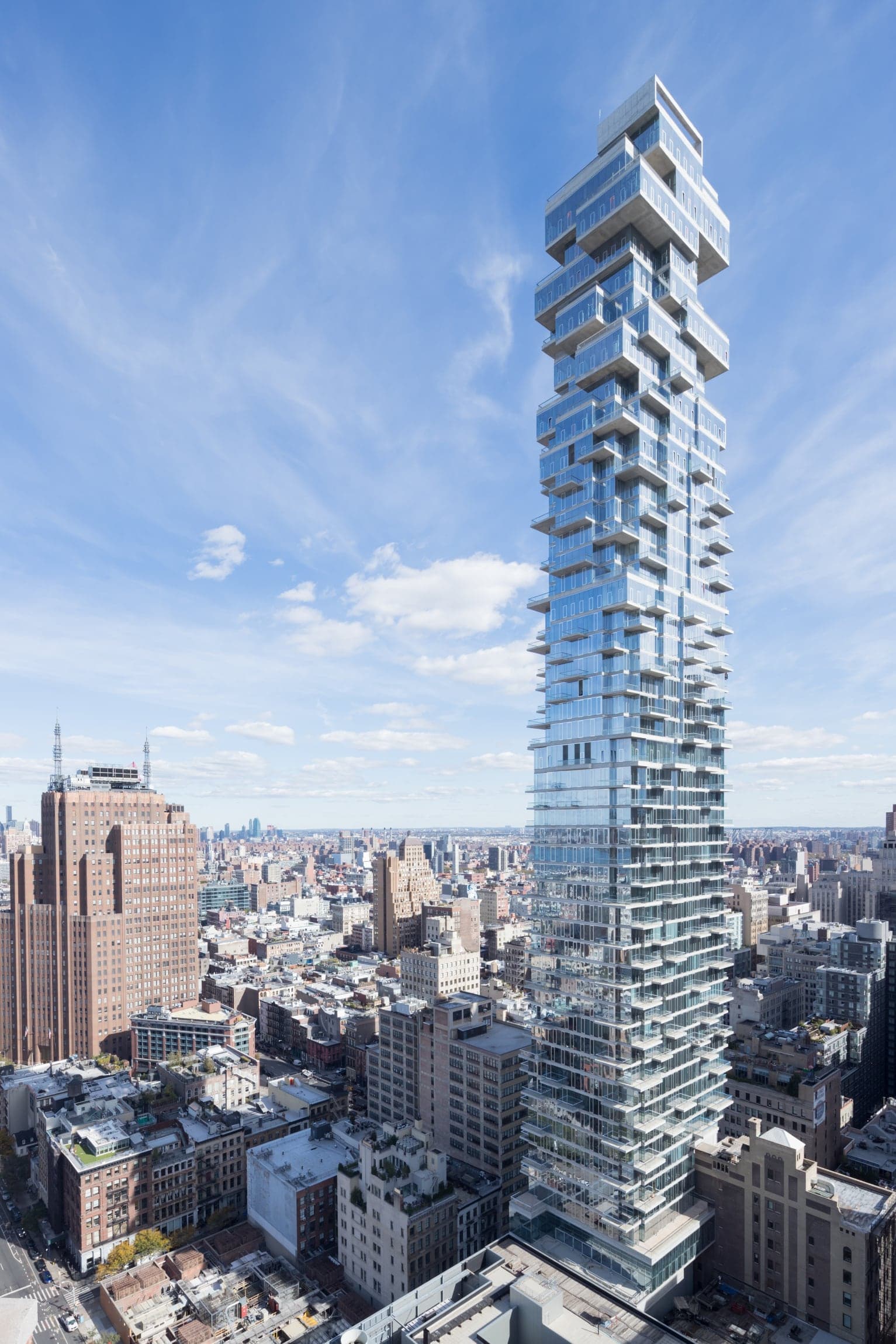 56 Leonard Street: üst üste kayan beton katlarıyla 56 Leonard Street