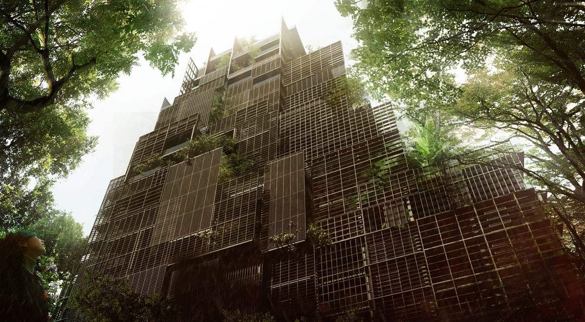 Cidade Matarazzo: tarihî yapılar arasında yükselen bitkili Torre Rosewood